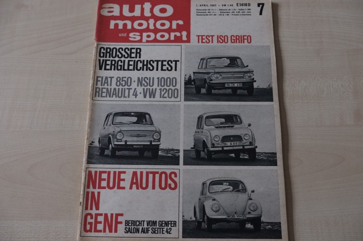 Deckblatt Auto Motor und Sport (07/1967)